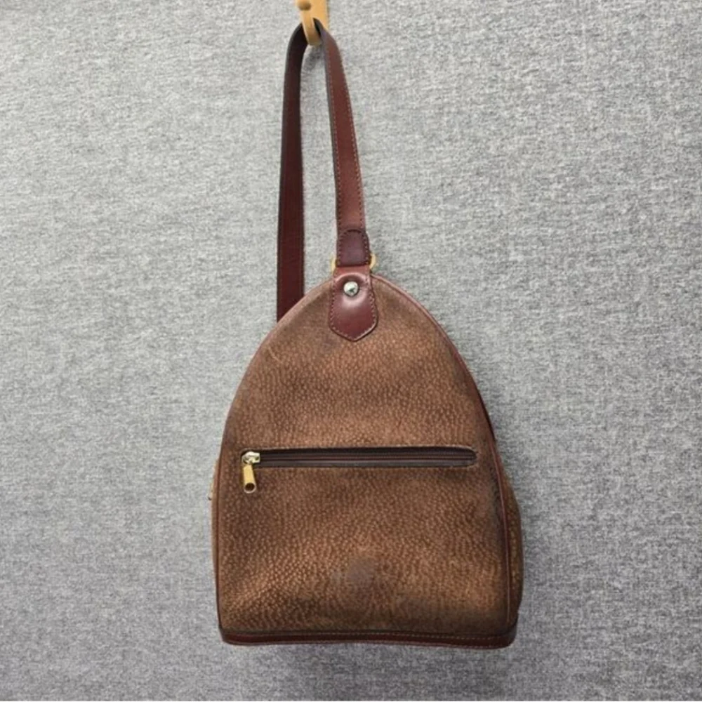 Rossi & Caruso Vintage Argentina Leather Suede Sling Backpack Boho Y2K Crossbody